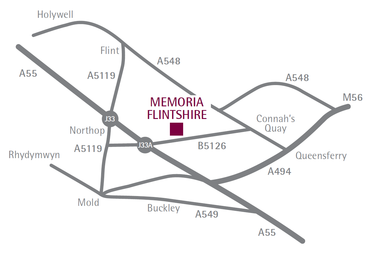 Flintshire Memorial Park and Crematorium Location Map